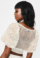 crop sequin top